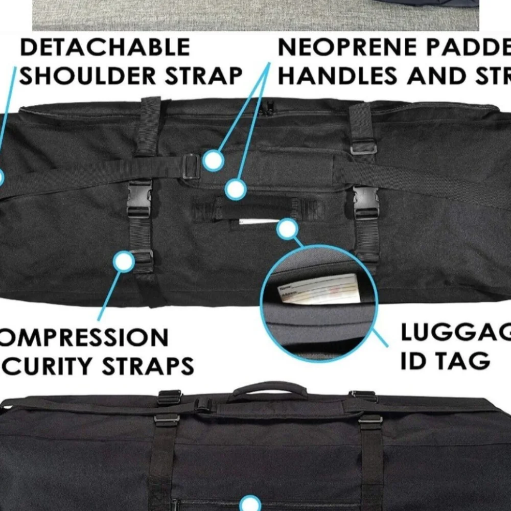 Zohzo StrollerTravel Bag Water Resistant Nylon Black